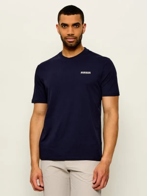 Napapijri T-shirt -SMALL BOX SS | Relaxed fit granatowy