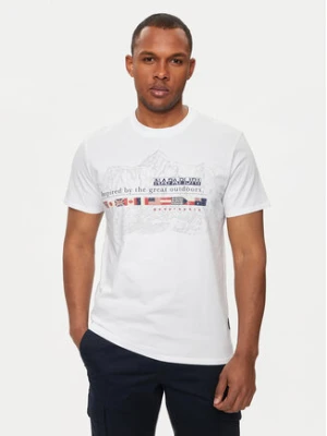Napapijri T-Shirt S-Turin NP0A4HQG Biały Regular Fit