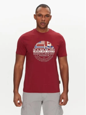 Napapijri T-Shirt S-Turin NP0A4HQG Czerwony Regular Fit