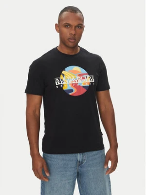 Napapijri T-Shirt S-Valdor NP0A4IE6 Czarny Regular Fit