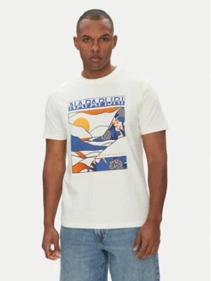 Napapijri T-Shirt S-Valdor NP0A4IE6 Écru Regular Fit
