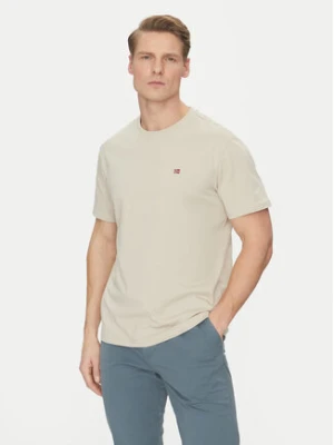 Napapijri T-Shirt Salis NP0A4H8D Beżowy Regular Fit