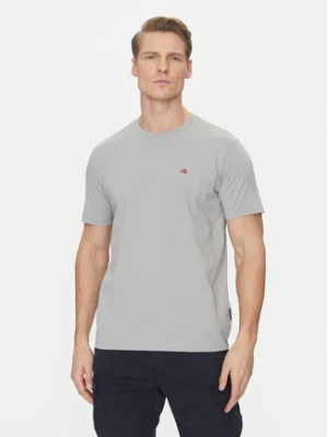 Napapijri T-Shirt Salis NP0A4H8D Szary Regular Fit