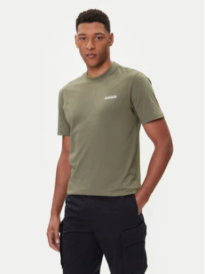 Napapijri T-Shirt Smallbox NP0A88TR Zielony Regular Fit