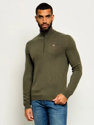 Napapijri Wełniany sweter Damavand | Regular Fit oliwkowy