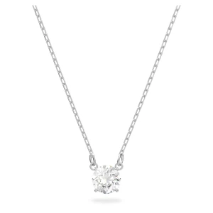 Naszyjnik Attract, Szlif okrągły, Biały, Powłoka z rodu Swarovski