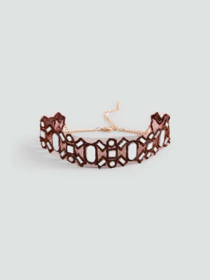 Naszyjnik choker z kryształkami kasztanowy - Teen - Rozmiar uniwersalny - MANGO TEEN