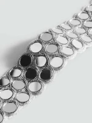 Naszyjnik choker z kryształkami srebrny - Kobieta - Rozmiar uniwersalny - MANGO