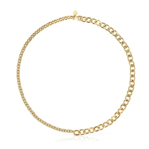 Naszyjnik Choker Z Łańcuszka Ze Srebra Pokrytego 18-Karatowym Złotem, O Długości 43 Cm Tous Calin - Tous Rozmiar