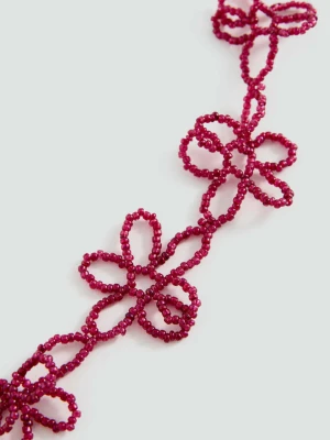 Naszyjnik choker z motywem kwiatów kasztanowy - Dziewczyna - Rozmiar uniwersalny - MANGO TEEN