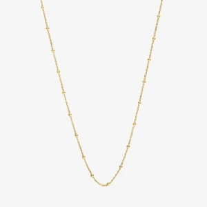 Naszyjnik Choker Ze Srebra Pokrytego 18-Karatowym Złotem, Z Naprzemiennymi Kulkami, O Długości 60 Cm Tous Basics - Tous Rozmiar