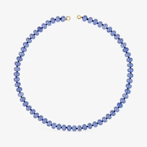 Naszyjnik Choker Ze Srebra Pokrytego 18-Karatowym Złotem, Z Niebieskim Kwarcytem Hold Oval - Tous Rozmiar