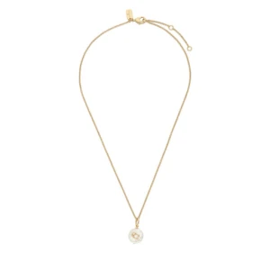 Naszyjnik Coach Signature Coin Pearl Pendant Necklace 37440611GLD107 Złoty