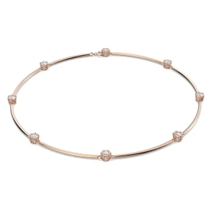 Naszyjnik Constella, Szlif okrągły, Biały, Powłoka w odcieniu różowego złota Swarovski