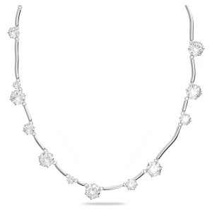 Naszyjnik Constella, Szlify okrągłe mieszane, Biały, Powłoka z rodu Swarovski