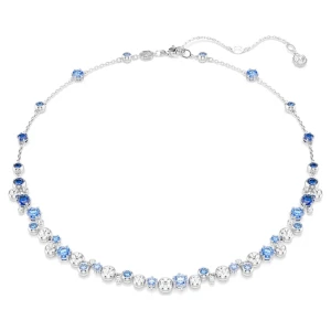 Naszyjnik Constella, Szlify różnorodne, Niebieski, Powłoka z rodu Swarovski