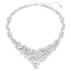 Naszyjnik Constella, Szlify różnorodne, Zapięcie, Biały, Powłoka z rodu Swarovski