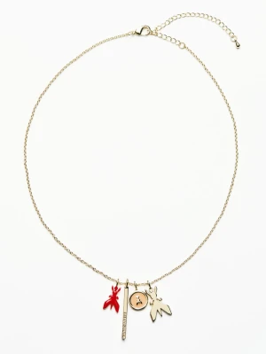 Naszyjnik Fly Charms Patrizia Pepe złoty