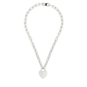 Naszyjnik Fossil Harlow Linear Texture Heart JF04657040 Srebrny