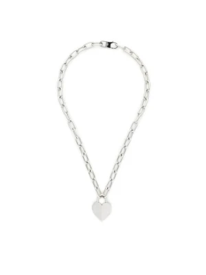 Naszyjnik Fossil Harlow Linear Texture Heart JF04657040 Srebrny