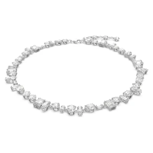Naszyjnik Gema, Szlify różnorodne, Biały, Powłoka z rodu Swarovski