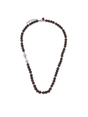 Naszyjnik HUGO E-BEADS5-NEC 50566265 Brązowy