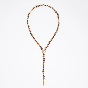 Naszyjnik kamyczki złoty z efektem matu BIMBA Y LOLA