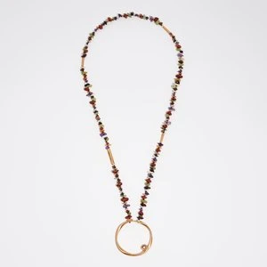 Naszyjnik kamyczki złoty z efektem matu BIMBA Y LOLA