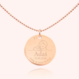 Naszyjnik kółko - Metryczka Dedicante