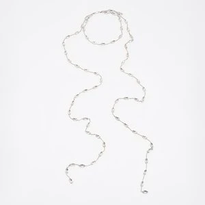 Naszyjnik kryształki i łańcuszek srebro z efektem postarzenia BIMBA Y LOLA