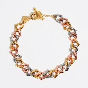 Naszyjnik łańcuszek serce trzykolorowy BIMBA Y LOLA