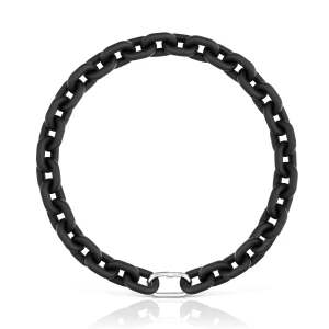 Naszyjnik Łańcuszkowy Z Czarnej Octan I Pierścionek Ze Srebra Tous Hold Oval - Tous Rozmiar