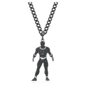 Naszyjnik Marvel Black Panther, Czarna pantera, Czarny, Powłoka z rutenu Swarovski