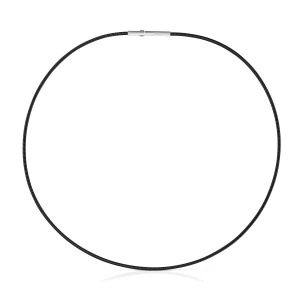 Naszyjnik Mesh Tube Z Czarnej Stali Ip 2 Mm - Tous Rozmiar