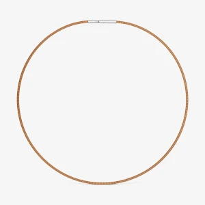 Naszyjnik Mesh Tube Z Pomarańczowy Stali Ip 2 Mm - Tous