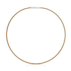 Naszyjnik Mesh Tube Z Pomarańczowy Stali Ip 2 Mm - Tous Rozmiar