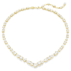 Naszyjnik Mesmera, Szlify różnorodne, Biały, Powłoka w odcieniu złota Swarovski