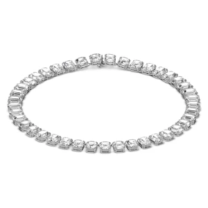 Naszyjnik Millenia, Szlif ośmiokątny, Biały, Powłoka z rodu Swarovski