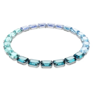 Naszyjnik Millenia, Szlif ośmiokątny, Niebieski, Powłoka z rodu Swarovski