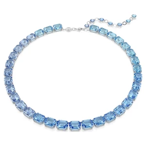 Naszyjnik Millenia, Szlif ośmiokątny, Przejście tonalne, Niebieski, Powłoka z rodu Swarovski