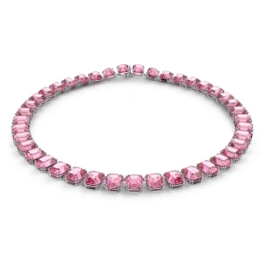 Naszyjnik Millenia, Szlif ośmiokątny, Różowy, Powłoka z rodu Swarovski