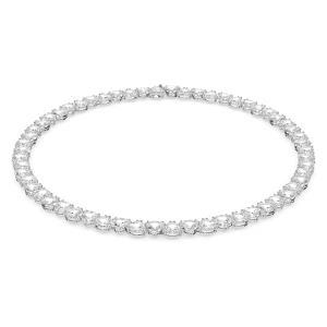 Naszyjnik Millenia, Szlif trójkątny Trilliant, Biały, Powłoka z rodu Swarovski