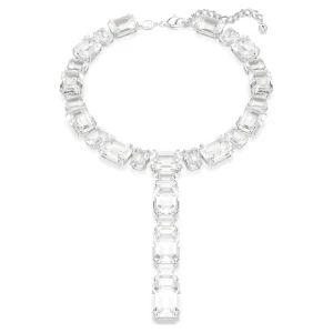 Naszyjnik Millenia, Szlify różnorodne, Biały, Powłoka z rodu Swarovski