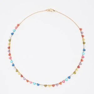 Naszyjnik mini serca kryształki wielobarwny BIMBA Y LOLA