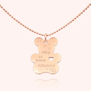 Naszyjnik miś - Baby shower Dedicante