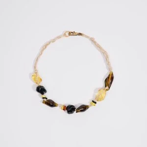 Naszyjnik muszelki żywica bursztynowy BIMBA Y LOLA