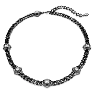 Naszyjnik Numina, Szlif okrągły, Biały, Powłoka z rutenu Swarovski