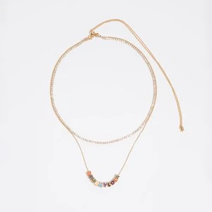 Naszyjnik podwójny logo kostka wielobarwny BIMBA Y LOLA