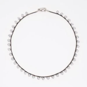 Naszyjnik serca kryształki postarzane srebro BIMBA Y LOLA