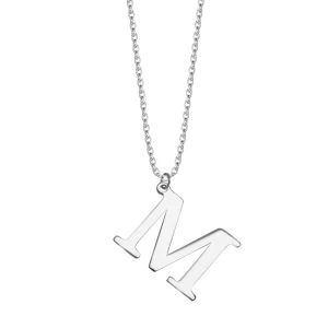 Naszyjnik srebrny - litera M Biżuteria YES